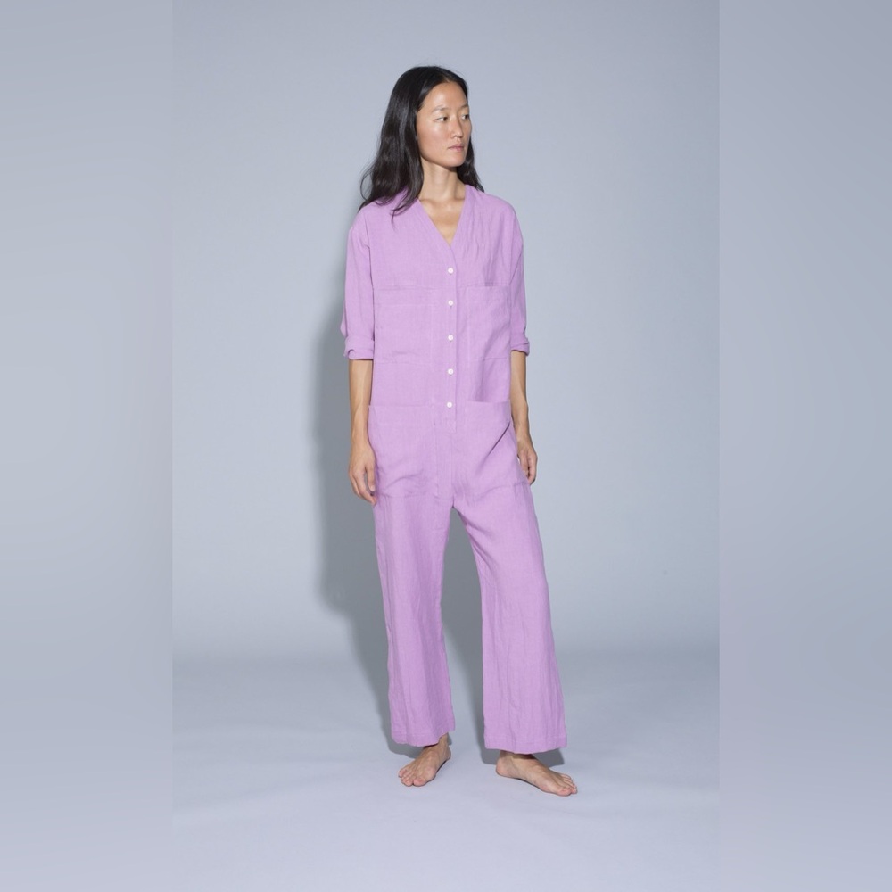 Ilana Kohn Linen Tuck Jumpsuit